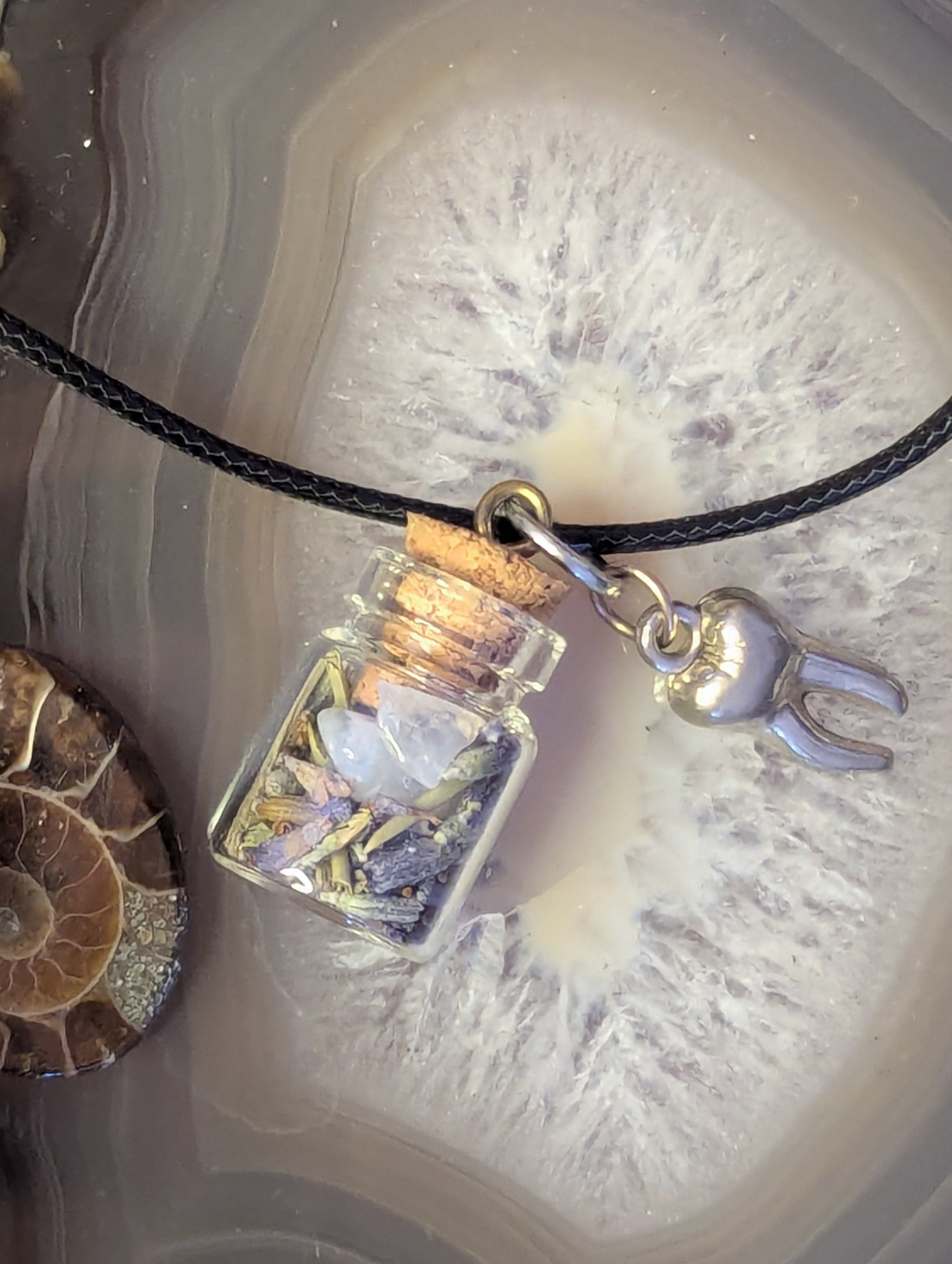 Return to Calm: One-of-a-Kind Emotional Healing Spell Jar Necklace